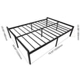 thumbnail image 3 of 18 Inch Queen Bed Frame Embedded Design, 1000 lbs Heavy Duty Platform Bed Frame with Under Bed Storage, Easy Assembly, No Box Spring Needed, 3 of 8