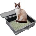 thumbnail image 4 of Portable Cat Travel Litter Box with Lid, Collapsible Car Cat Litter Box Waterproof and Easy to Clean, 4 of 7