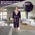 thumbnail image 3 of Mens Plush Robe with Slipper Set - BOSS - Men Bathrobe Collection - Lifetime Durable, Curated Hotel Spa Robe with Hood & Pockets - Anti-Slip Belt - Breathable Yet Warm - Won’t Pill, Tear or Darken, 3 of 5