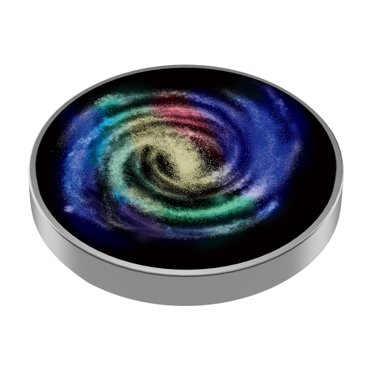 SIYTUAU Luminous Galaxy Star Spinner Toy 2.8X0.3 Inch Stainless Steel Cosmic Decompression Desktop Fidget Gift Rotating Space Stress Relief Spinner Pattern A A