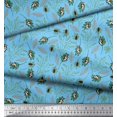 thumbnail image 3 of Soimoi Tissu Poly Georgette Feuilles & Insectes Décor Tissu Imprimé au Mètre 52 Pouces de Large, 3 of 3