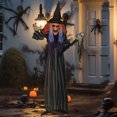 thumbnail image 2 of Outsunny Décoration d'Halloween Animée, Sorcière Animatronique, Orange, 2 of 10
