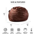 thumbnail image 2 of Big Joe Fuf Large Shredded Foam Beanbag Chair with Removable Cover, Cocoa, 2 of 8