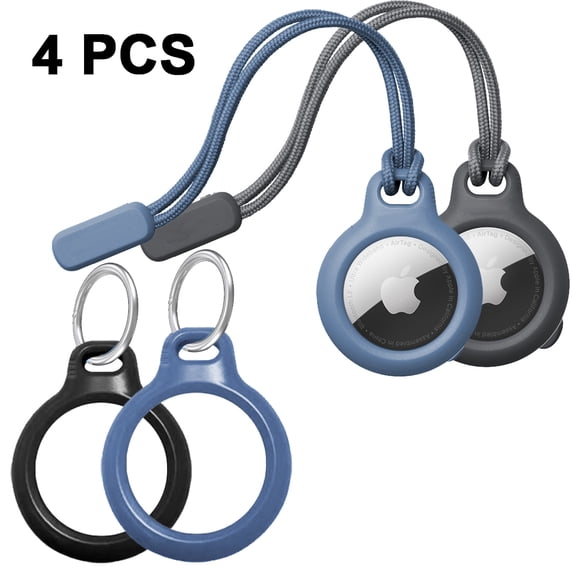 4 Packs AirTag Case Key Ring, Keychain Holder for AirTags Items Keys Backpacks, Air Tag Accessories