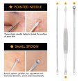 thumbnail image 4 of Tool Blackhead Removal Tool Pimple Popping Kit Comedones Pimple Extractor Kit with Leather Bag, 4 of 5