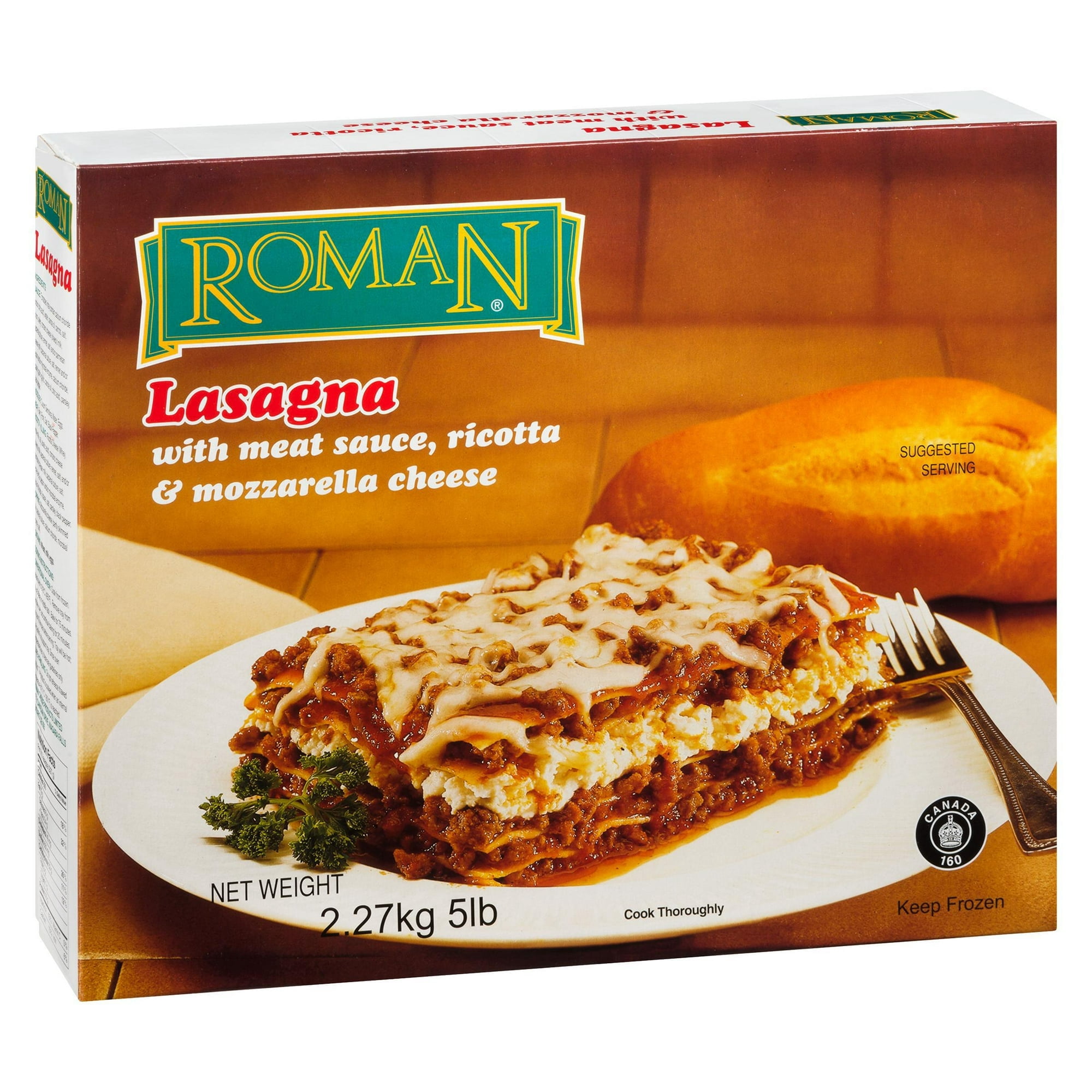 Roman Cheese Lasagne avec Ricotta et Sauce à la Viande 2.27 kg