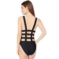 thumbnail image 3 of Rachel Roy Maillot de Bain une Pièce pour Femme à Col en V, Dos à Bretelles, Noir, TG, 3 of 4
