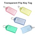 thumbnail image 3 of Porte-clés Étiquette de Nom Sac de Bagage Porte-Clés avec Couvercle Porte-Cartes Suspendu Porte-Clés Portable Chaîne de Clés Visible Support de Classification Étiquette Sac à Main Valise Rouge, 3 of 9