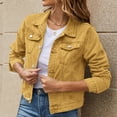 thumbnail image 2 of Women's Classic Button Down Denim Jacket With Front Pockets Stylish Casual Coat, 2 of 8