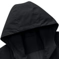 thumbnail image 4 of Mgmyaa Men's Waterproof Jacket Solid Color Full Zip Hooded Windproof Rain Jacket, Lightweight Packable Long Sleeve Outerwear, 4 of 6