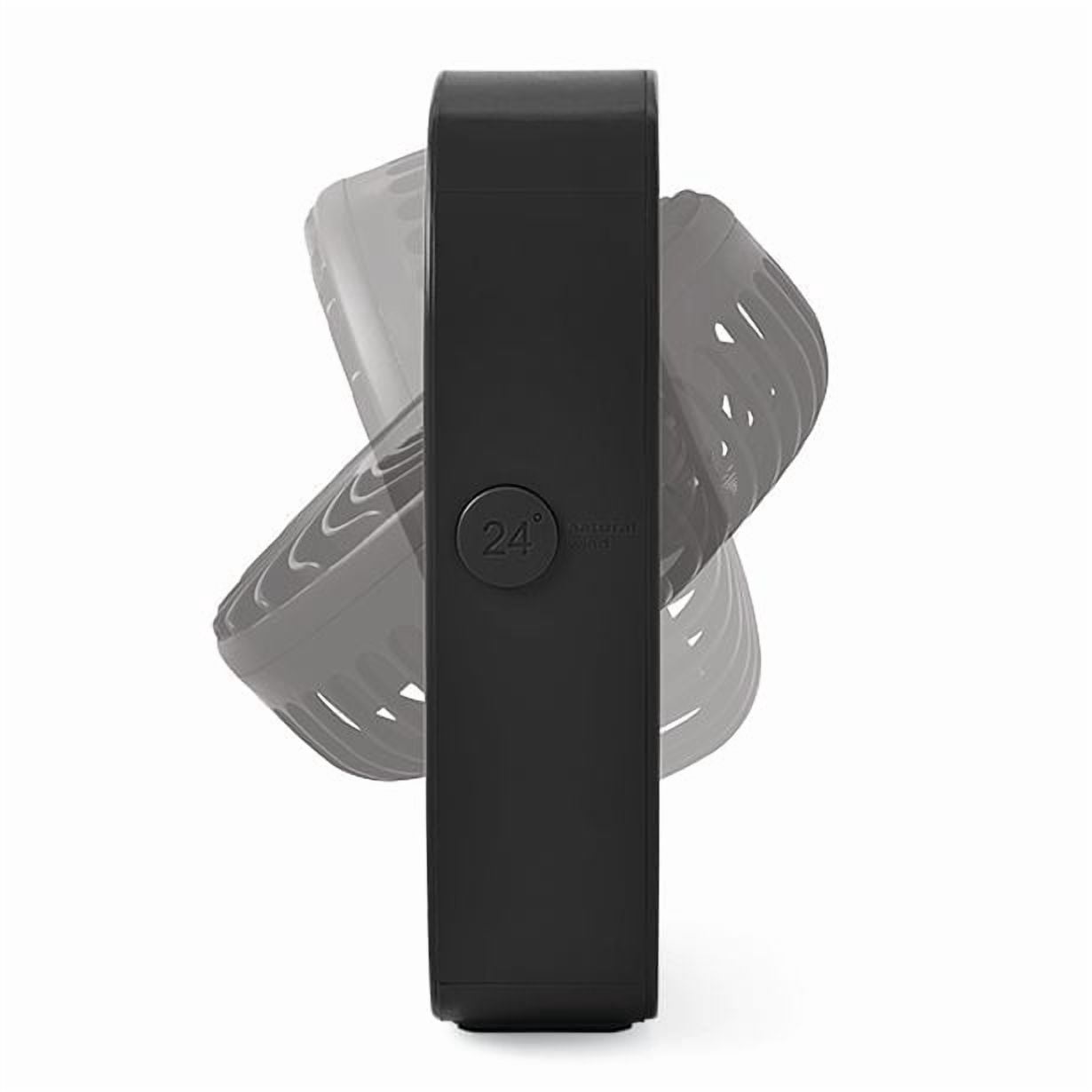 Ventilateur de table portatif USB rechargeable personnel de Mainstays en noir