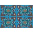 thumbnail image 1 of Ahgly Tapis Rectangulaire Lavable en Machine Intérieur Transitionnel Turquoise Foncé Vert, 2 Pieds x 4 Pieds, 1 of 7