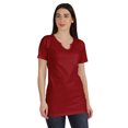 thumbnail image 1 of Inkmeso Long Length Notch Neck Top For Women Basic Cotton Tee Shirt w/ Pocket Patch Legging Top, 1 of 7