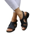 thumbnail image 4 of Sandales d'Été pour Femmes, Pantoufles Décontractées, Chaussures Romaines à Bout Ouvert, Compensées Décontractées, 4 of 9