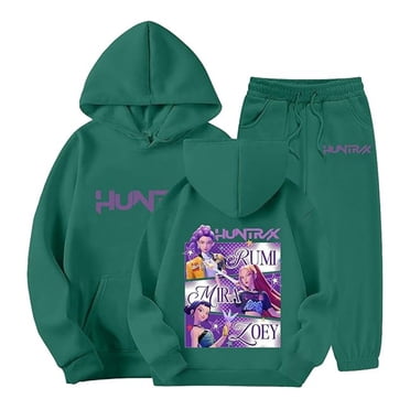 Girls Outfits&Set Girls Tracksuit Winter Warm Pullover Hoodie With Pants Kids Casual Outfit Cute Printed Jogger Two Piece