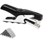 Stapler avec agrafes-pilier Stapleur économiser de l'énergie, bon pour agrafer à la maison école ou l'entrepôt (Black Plier Stappler)