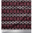 thumbnail image 1 of Soimoi Black Rayon Fabric Filigree Damask Printed Craft Fabric by the Yard 56 Inch Wide, 1 of 3