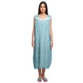 thumbnail image 1 of Moomaya Womens Lace Border Sleepwear For Ladies Button Placket Nightdress, 1 of 5
