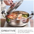 thumbnail image 2 of Shisuyan Dual Handle Hotpot Pot Stainless Steel Divided Hot Pot Multi-function Stockpot Home Accessory, 2 of 8