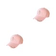 thumbnail image 2 of Transemion Classic Baseball Cap With Ring Decoration For Elegant Touch Ring Baseball Cotton Hat Match Style Quick-drying Beach Pink 2Set, 2 of 6