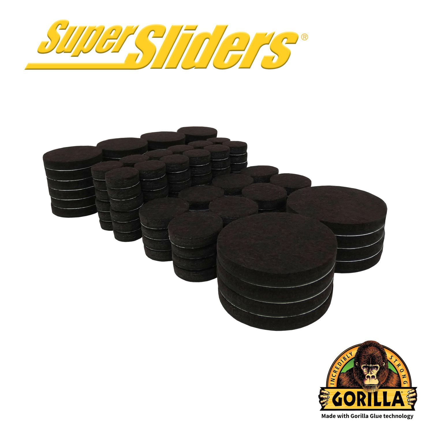 Super Sliders avec Gorilla Glue feutre pack valeur Brun 136pc