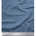 thumbnail image 1 of Soimoi Blue Modal Satin Fabric Flower Geometric Print Fabric by the Yard 42 Inch Wide, 1 of 3