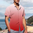 thumbnail image 4 of Pisexur T Shirts for Man , Chemise Décontractée Mode Homme Col Rabattu Imprimé Manches Courtes Bouton Rouge Melon D\'eau, TG Chemises de Golf Hommes & Chemises Hommes, 4 of 7