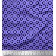 thumbnail image 1 of Soimoi Purple Silk Fabric Dots & Circle Geometric Decor Fabric Printed Yard 42 Inch Wide, 1 of 1