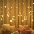 thumbnail image 2 of LED Star Moon Curtain Fairy Lights Garland String Lights Home Bedroom Decoration, 2 of 4
