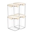thumbnail image 4 of Sorbus 4-Pack Medium Tall Rectangle Food Storage Containers with Lids, Clear, Stackable, 4 of 8