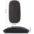 thumbnail image 2 of Bluetooth Mouse Rechargeable Wireless Mouse for MacBook Pro,Bluetooth Wireless Mouse for Laptop PC Computer, 2 of 5