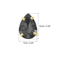 thumbnail image 2 of Unique Bargains 20Pack Teardrop Sew on Rhinestone - 10x7mm Glass Teardrop Crystal Rhinestones in Gold Prong Setting (Gray), 2 of 7