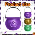thumbnail image 3 of 8 Inch Plastic Cauldron Kettle For St. Day And Halloween Large Bucket For Table Decorations Centerpieces, 3 of 8