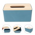 thumbnail image 3 of 1 Pc Napkin Box Wooden Lid Tissue Container Simple Napkin Box Home Tissue Case, 3 of 8