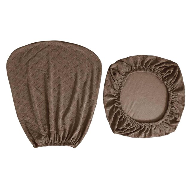 Dalazy Housse de Chaise de Bureau Fendue Imperméable Universelle Lavable Protectrice Café