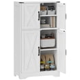 thumbnail image 1 of HOMCOM Kitchen Pantry Cabinet Pantry Storage Cabinet with Barn Doors White, 1 of 10