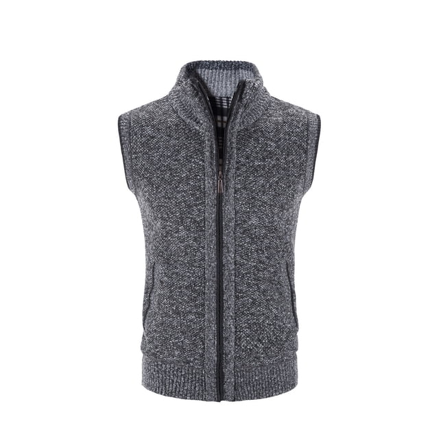 Leutsin 2021 Automne et Hiver Plus Veste en Molleton Chandail pour Homme Col Montant Cardigan