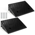 thumbnail image 1 of Costway 2 PCS 5" Rubber Car Curb Ramps for Vehicle Wheelchair Ramp W/ 4 Expansion Bolts, 1 of 10
