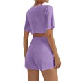 thumbnail image 4 of Crop Tops For Girls Short Sleeve Shirt Girls Summer Tops Neck Slim Fit Tops Basic Tee, 4 of 4