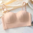 thumbnail image 1 of JGGSPWM Woman's Lingerie Small Breasts Gathered Top Support Back Comfort Bra Breathable Daily Bras Pink S, 1 of 3