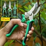 3 Pack Garden Pruning Shears, Stainless Steel Garden Shears, Gardening Shears, Gardening Scissors, Garden Clippers, Pruning Snips, Pruning Shears for Gardening Garden Tools, Green