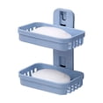 thumbnail image 2 of Adhesive Wall Mounted Storage Rack | Multipurpose Soap Holder & Organizer for Kitchen, Bathroom, or Shower | Strong Sticker Shelf for Home Organization | Space Saving No Drill Installation, 2 of 8