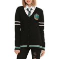 thumbnail image 1 of Harry Potter Cardigan Chandail pour Femmes avec Écusson de Serpentard de Poudlard, 1 of 1