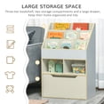 thumbnail image 4 of HOMCOM Kids Bookcase Multi-Shelf Rack Organizer with Storage Drawer for Books for Reading Nook, Classroom, Bedroom, Playroom, Grey, 4 of 10