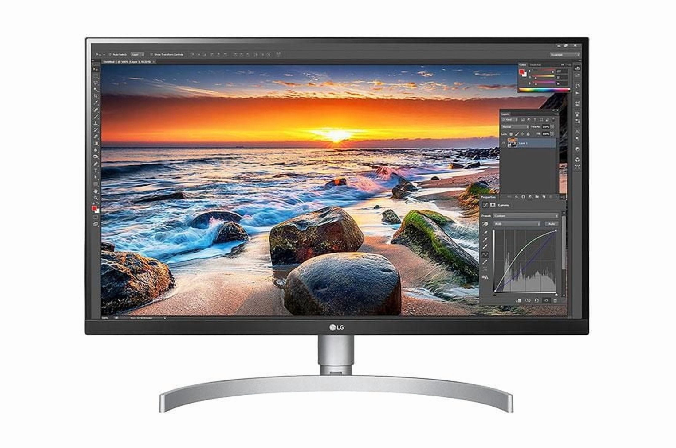 LG 27'' Class 4K UHD IPS LED Monitor with VESA DisplayHDR 400, 3840 x 2160, Black, 27UL850-W