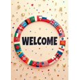 thumbnail image 4 of Welcome Banner with International Flags Circular Design Background Event Decoration Party Supplies Global Conference Backdrop Indoor Outdoor Display, 4 of 4