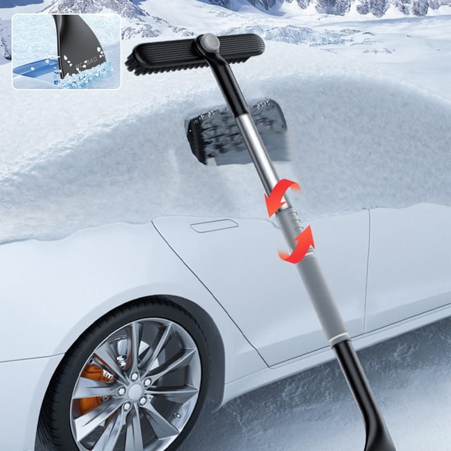 Dvkptbk Snow Brush with Ice Scraper for Cars Trucks RVs Car Snow Shovel Multifunctional Snow Brush Car Glass Defrost Scraping Snow Deicing Snow Removal Tools Winter Car Accessories