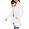 thumbnail image 5 of Cardigan à Manches Longues pour Femmes Automne Cardigan Ouvert avec Poches Cardigan Léger Décontracté, 5 of 5