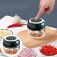 thumbnail image 2 of Harpily Garlic Peeler Cheers.US Food Chopper Hand Powered Portable Food Processor Manual Vegetable Slicer And Dicer Pull Mechanism Cutter For Garlic Onion Vegetable Salad Pepper, 2 of 9