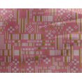 thumbnail image 4 of oneOone Georgette Viscose Fabric Stripe & Square Geometric Print Sewing Fabric BTY 42 Inch Wide, 4 of 4